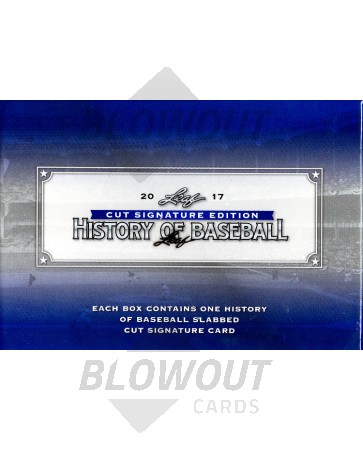 2017 Leaf History of Baseball Cut Signature 20 Box Case