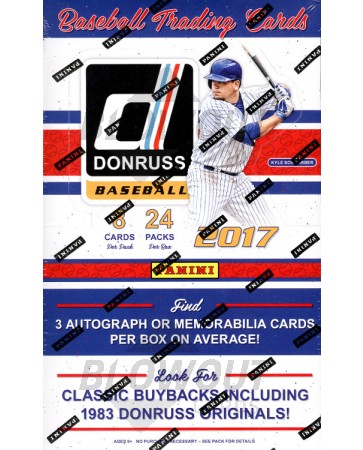 2017 Panini Donruss Baseball Hobby 16 Box Case