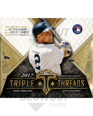 2017 Topps Triple Threads Baseball Hobby 9 Box Case