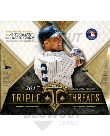 2017 Topps Triple Threads Baseball Hobby 18 Box Case