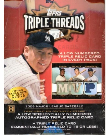 2006 Topps Triple Threads Baseball Hobby 18 Box Case