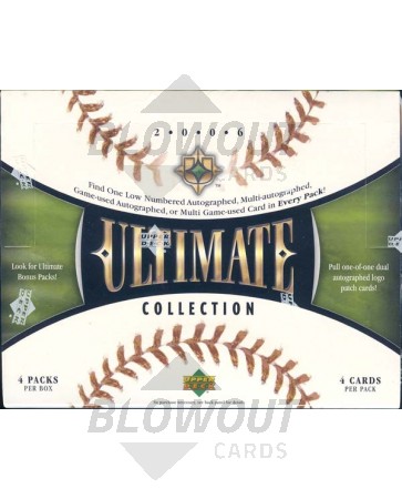 2006 Upper Deck Ultimate Collection Baseball Hobby 4 Box Case