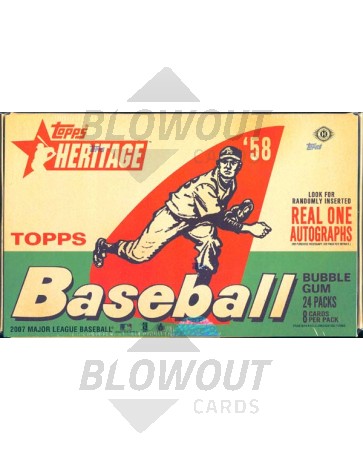 2007 Topps Heritage Baseball Hobby 12 Box Case