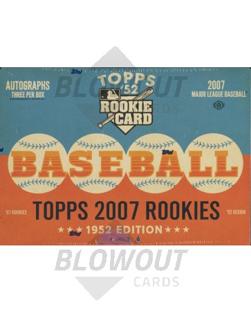 2007 Topps Rookies 1952 Edition Baseball Hobby 8 Box Case