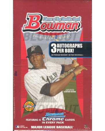 2008 Bowman Baseball Jumbo (HTA) 8 Box Case