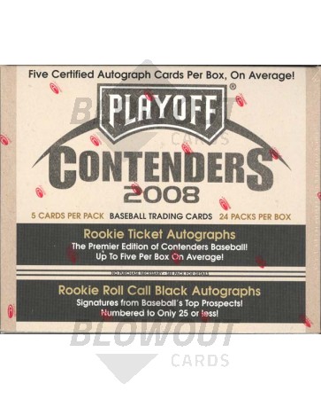2008 Playoff Contenders Baseball Hobby 12 Box Case
