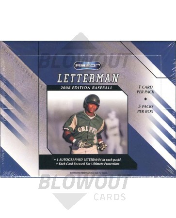 2008 Razor Letterman Baseball 10 Box Case