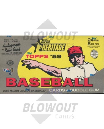 2008 Topps Heritage Baseball Hobby 12 Box Case