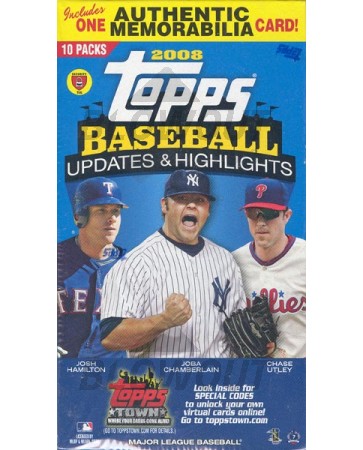 2008 Topps Updates & Highlights Baseball Blaster Box