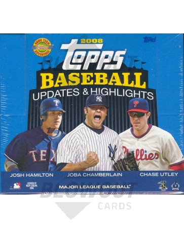 2008 Topps Updates & Highlights Baseball Jumbo HTA 6 Box Case