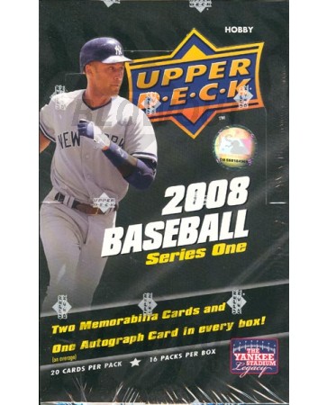 2008 Upper Deck Series 1 Baseball Hobby 12 Box Case