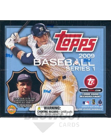 2009 Topps Series 1 Baseball Jumbo HTA 6 Box Case