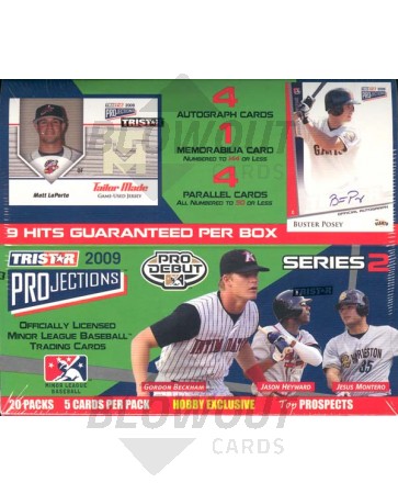 2009 Tristar Projections Series 2 Baseball Hobby 12 Box Case