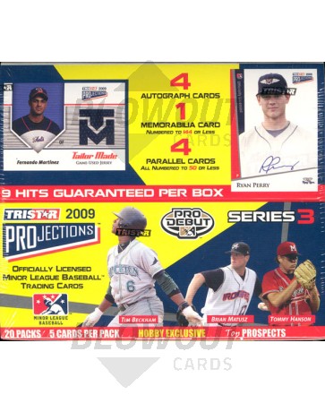 2009 Tristar Projections Series 3 Baseball Hobby 24 Box Case