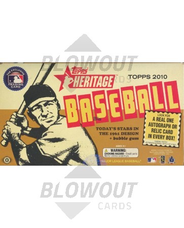 2010 Topps Heritage Baseball Hobby 12 Box Case