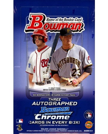 2012 Bowman Baseball Jumbo (HTA) 8 Box Case