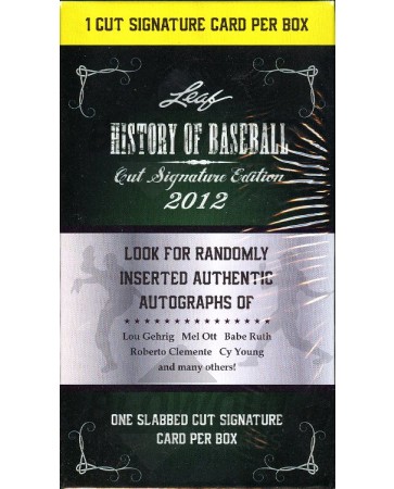 2012 Leaf History of Baseball Hobby Box