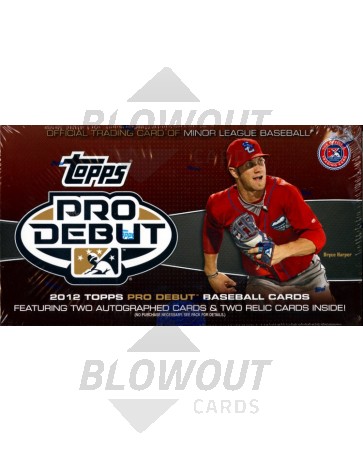 2012 Topps Pro Debut Baseball Hobby 12 Box Case
