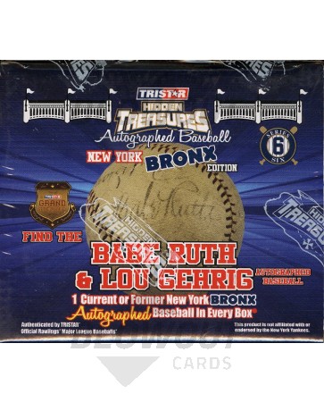 2012 Tristar Autographed Baseball NY Bronx Ed Ser 6 -12 Box Case