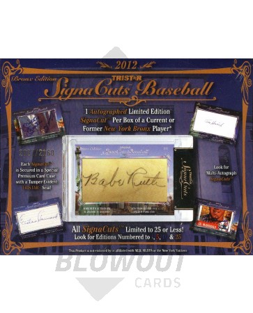 2012 Tristar Signa Cuts Bronx Edition Baseball 24 Box Case