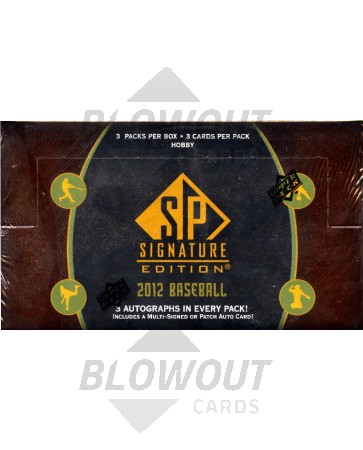 2012 Upper Deck SP Signature Edition Baseball Hobby 6 Box Case