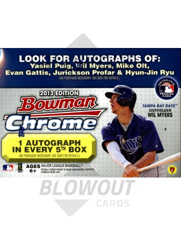 2013 Bowman Chrome Baseball Blaster 16 Box Case