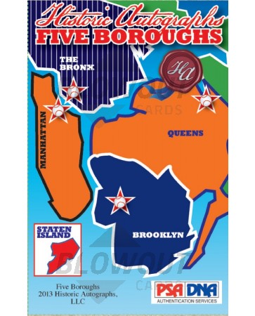 2013 Historic Autographs Five Boroughs Baseball 12 Box Case