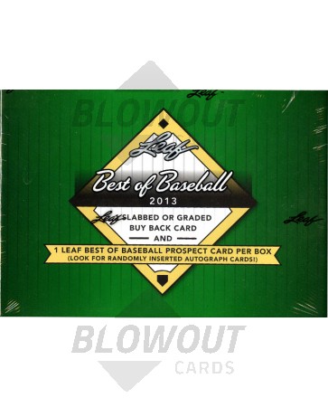 2013 Leaf Best of Baseball Hobby 3 Box Case