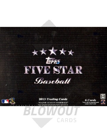 2013 Topps Five Star Baseball Hobby 3 Box Case