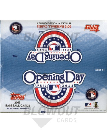 2013 Topps Opening Day Baseball Hobby 20 Box Case