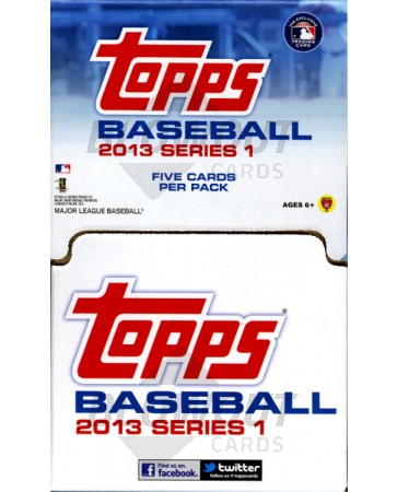 2013 Topps Series 1 Baseball Gravity Feed Retail 6 Box Case