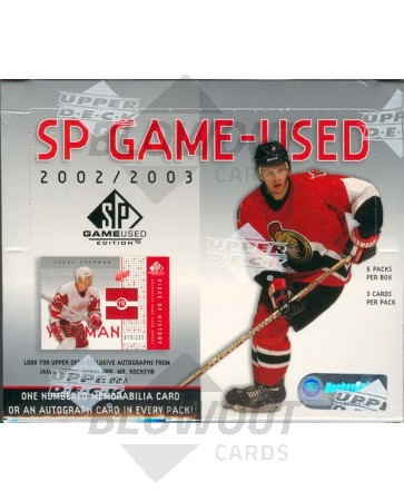 2002/03 Upper Deck SP Game Used Hockey Hobby 12 Box Case