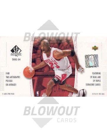 2003/04 Upper Deck SP Authentic Basketball Hobby Box