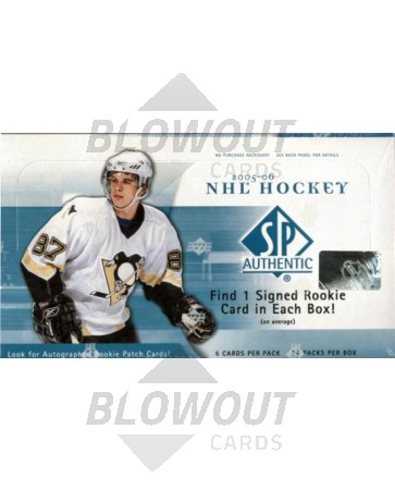 2005/06 Upper Deck SP Authentic Hockey Hobby Box