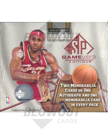 2007/08 Upper Deck SP Game Used Basketball Hobby Box