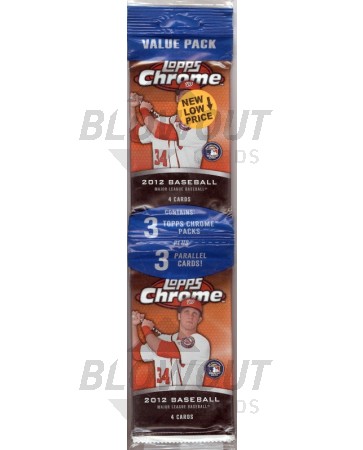 2012 Topps Chrome Baseball Value Rack Pack
