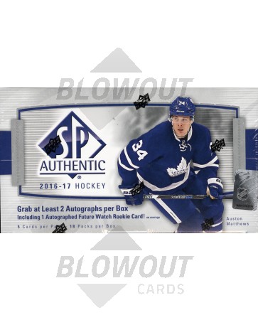 2016/17 Upper Deck SP Authentic Hockey Hobby 16 Box Case