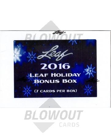 2016 Leaf Holiday Bonus 10 Box Lot