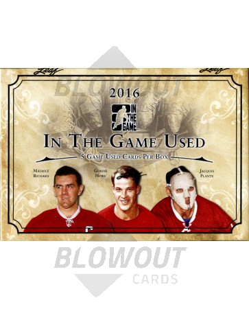 2016 Leaf In The Game (ITG) Game Used Hockey 10 Box Case