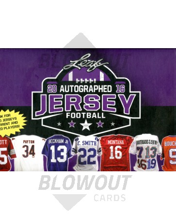 2016 Leaf Autographed Football Jersey Ed Football Box