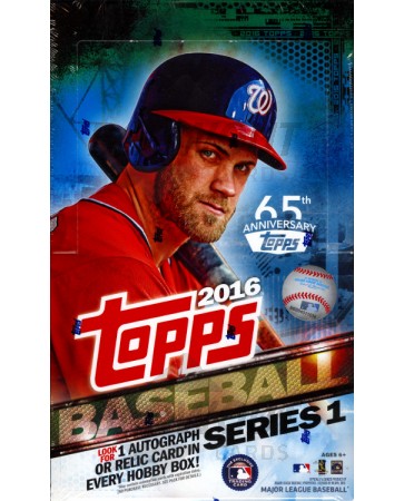 2016 Topps Series 1 Baseball Hobby 12 Box Case