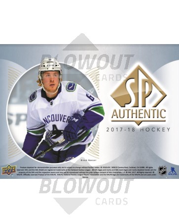 2017/18 Upper Deck SP Authentic Hockey Hobby 8 Box Case