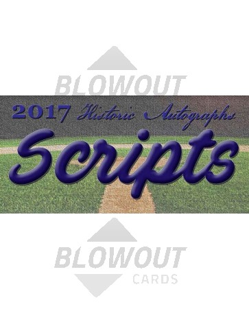 2017 Historic Autographs Scripts Baseball 8 Box Case