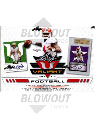 2017 Leaf Valiant Football Hobby 12 Box Case