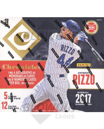 2017 Panini Chronicles Baseball Hobby Box