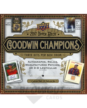 2017 Upper Deck Goodwin Champions Hobby 8 Box Case