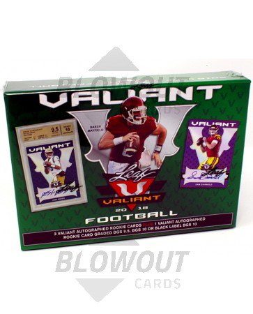 2018 Leaf Valiant Football Hobby Box