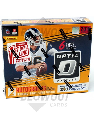 2018 Panini Donruss Optic Football 1st Off The Line Premium Edition 14 Box Case