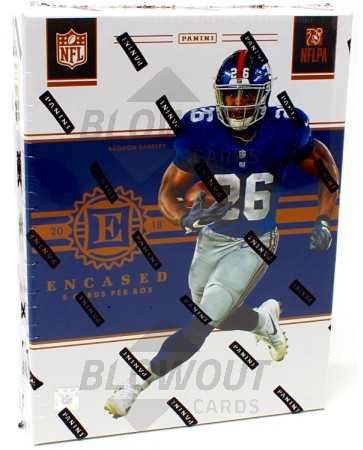 2018 Panini Encased Football Hobby 8 Box Case