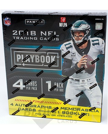 2018 Panini Playbook Football Hobby 8 Box Case